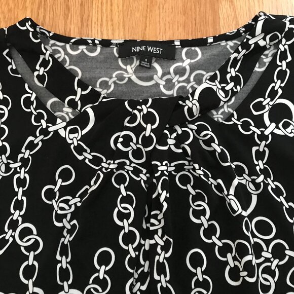 Nine West Chain Print Abstract Sleeveless Blouse Size S Bundle of Office Tops - Picture 4 of 13